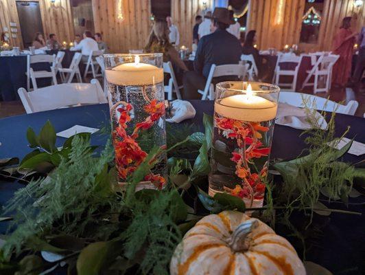 The centerpieces we used for the tables.