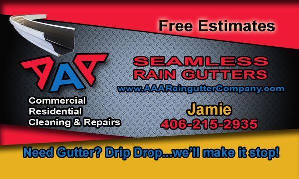 Contact information - AAA Seamless Rain Gutters of Missoula