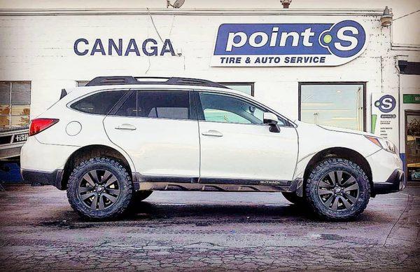 2015 Subaru Outback lifted 2" and rocking LT245/65R17 BFG KO's, plus a new Curt class 3 hitch set up!