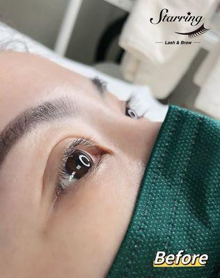 Lash lift before