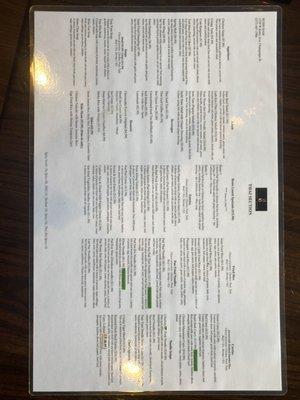 Menu: Side 1