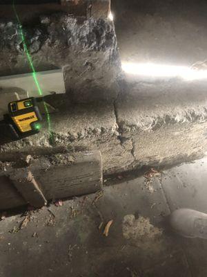 Inspection of a Cracked Foundation due to Settlement