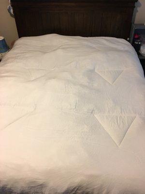 Comforter with lumps inside