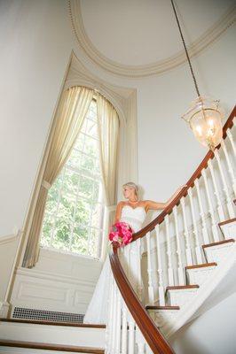 One of the two curved staircases at Donaldson Brown