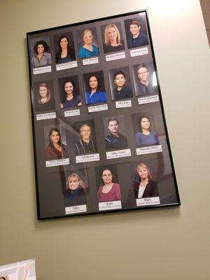 Photos of the staff that will work on your recovery