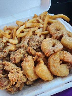 Lemon Pepper Shrimp and Gizzards