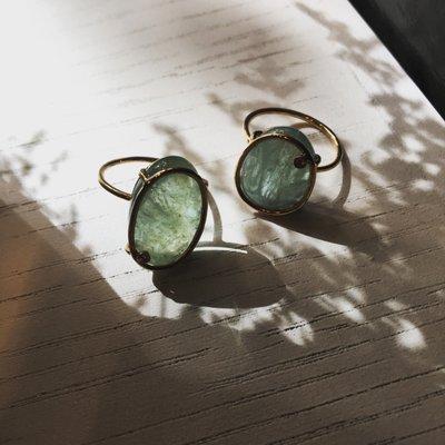 Mary MacGill's aquamarine rings