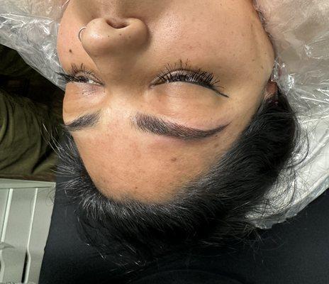 After microblading and shading