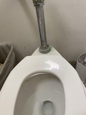 Diarrhea on wall behind toilet