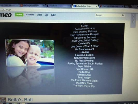 Bella's ball valet was donated by parking systems of south Florida thanks guys!!!!