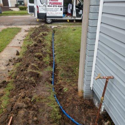 Water service install , 504