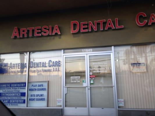 Front of dental office.