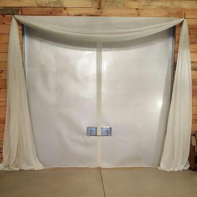 Draping on barn doors