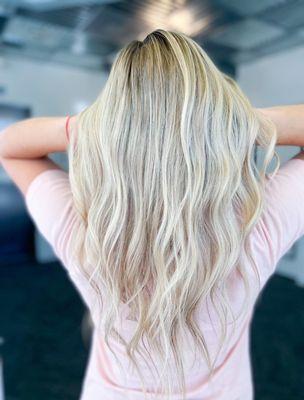 Partial blonde highlights