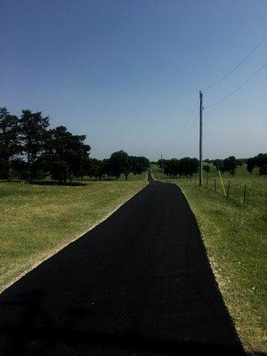 New driveway near Prague,Ok