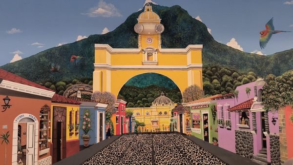 Beautiful mural of Antigua