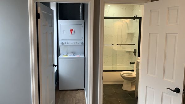 Renovate bathroom and laundry room