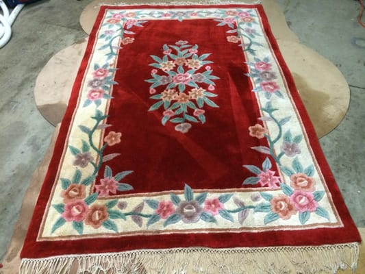 Oriental Wool Carpets cleaned using a specialized oriental rug shampoo for the brightest colors