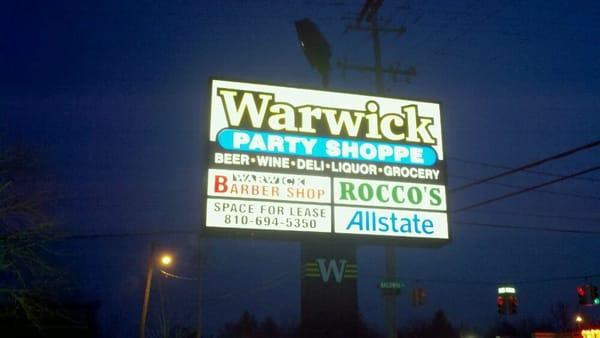 Warwick's new sign