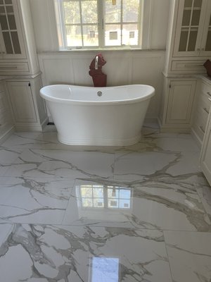 Master bath in progress.