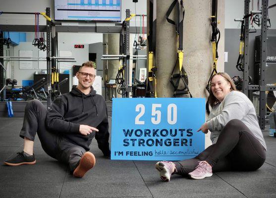 250 workouts stronger!