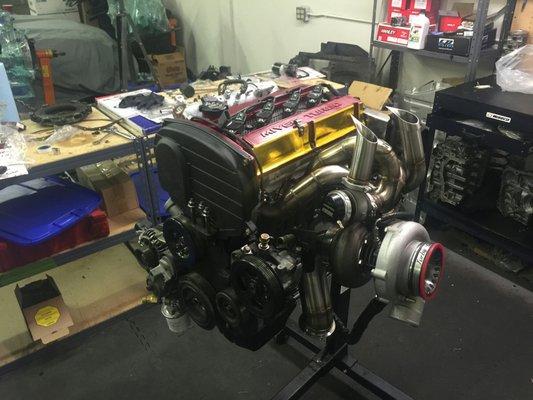 My engine being built by mayhem tuning!