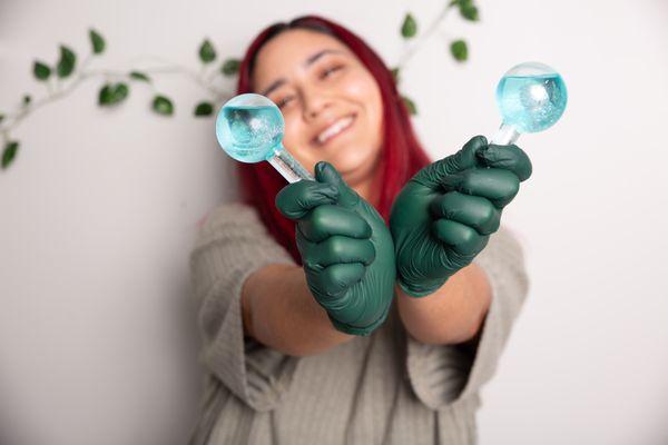 Ice globes for facials