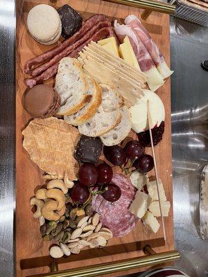 Charcuterie board!  The soft cheese was my favorite, but I loved all of it!