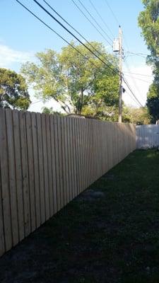 New cypress fence. Amazing job, fair price. I will use this company for all my fence/handyman needs!