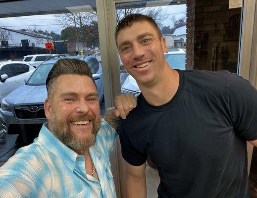 Tarheel legend, Tyler Hansbrough, comes through when he's in town.