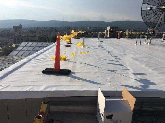 Commercial flat roof