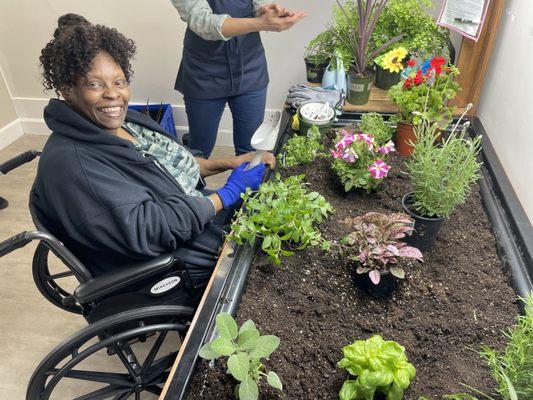 Residents enjoying our new Eldergrow Program!