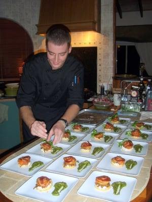 Chef/proprietor Jason Taylor busy at work.