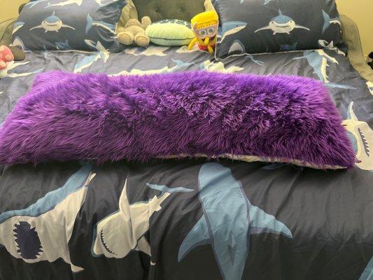 Purple fur pillow!