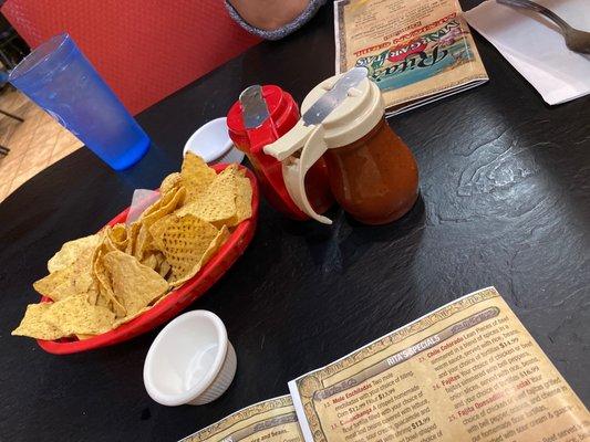 Complimentary chips & salsa.