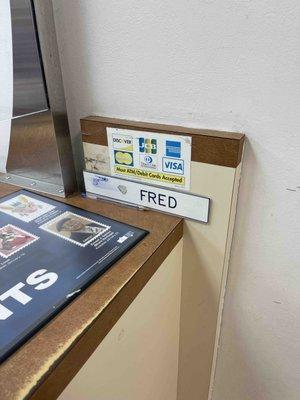 Fred doesn't work here anymore. But his name plate remains.