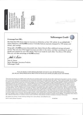 This is the piece of unsolicited paper Liberty Mutual's Dennis Goebel shoved through my mail slot.  Unwanted by me, the planet.