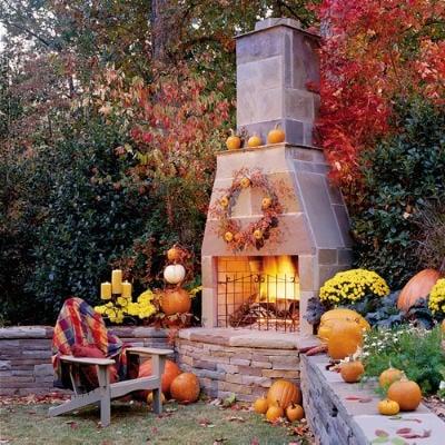 Cozy up outside with your new outdoor fireplace