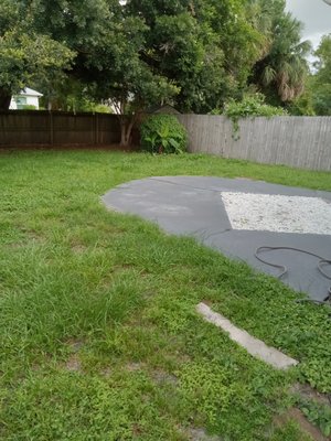 Back yard, before Lawn Maintenance.