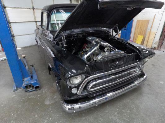 57 Chevrolet in between techs