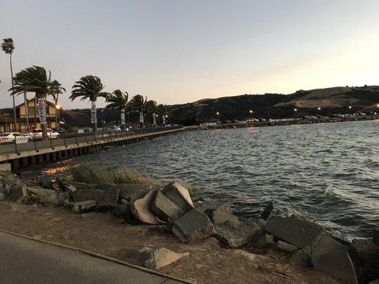 Walking along the Benicia Pier