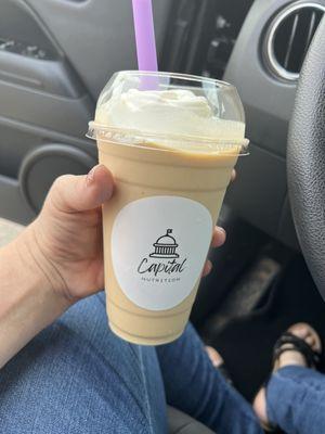 Salted caramel protein shake