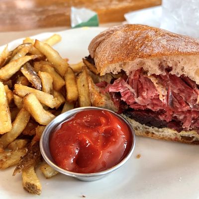 Brisket Corned Beef Sandwich (this is half of it, I was hungry and forgot to take a photo of the whole thing!)