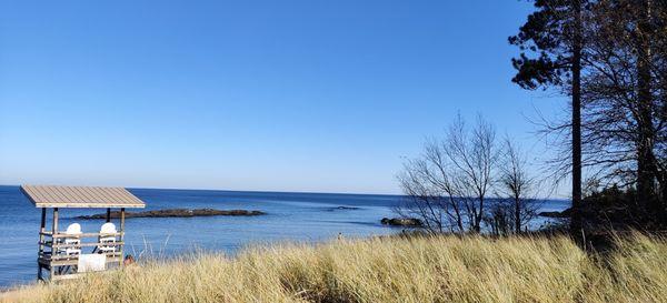 Lake Superior beach near McCarty's Cove in Marquette, Michigan.