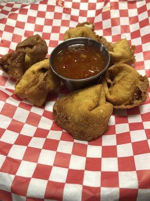 Crab Rangoon with sweet chili