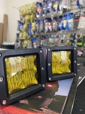 square yellow matrix lights