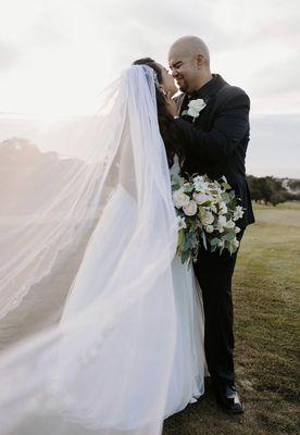 My bouquet and my husbands boutonniere