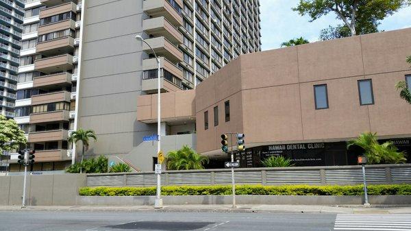 View of Kukui Plaza complex from Beretania Street.