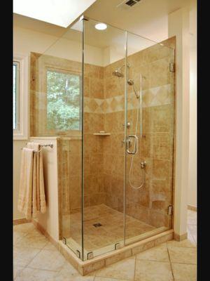 90° shower enclosure