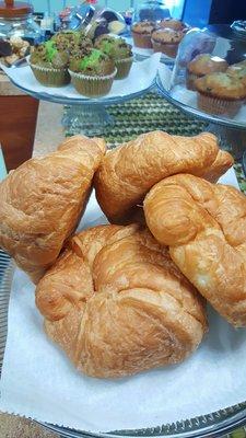 Jumbo Croissant.  We can make it any way for you,  Ham and Cheese Turkey and Brief Cheese